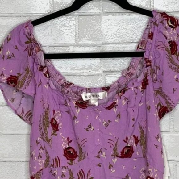 NWT ROW A Femme Flounce Sleeve Top - Picture 5 of 12